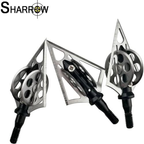6/10pcs Roller Archery Arrow Heads 3 Blade Broadheads Hunting Tips Crossbow Points Outdoor Shooting Hunting Accessories