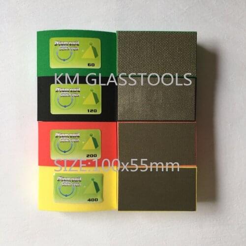 Diamond Abrasive Pad Diamond Grinding Hand Pad for Glass Stone Marble Granite.Size:100x55mm
