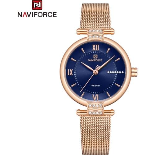 NAVIFORCE Fashion Women Watch Luxury Simple Lady Quartz Wristwatch Elegant Girl Gift Bracelet Female Clock Relogio Feminino New