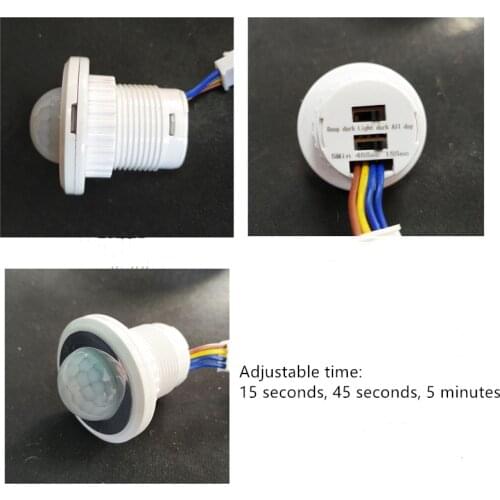 DC 12V 24V 6A Automatic Adjustable PIR Motion Sensor Switch IR Infrared Detector Light Switch Module for LED Strip Light Lamp