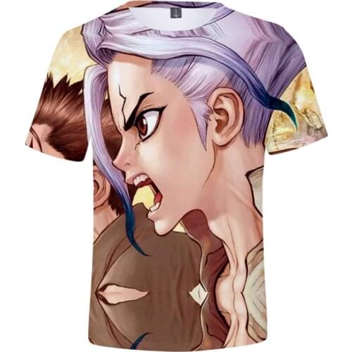 Hot Popular Suitable Fashion dr.stone boys girls Men Summer Women 3D T shirt dr.stone Tees 3D t shirt Short Sleeves top pullover