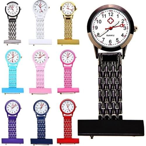 70% Hot Sell Watch Wearable Brooch Style Metal Nurse Pocket Watch for Gift