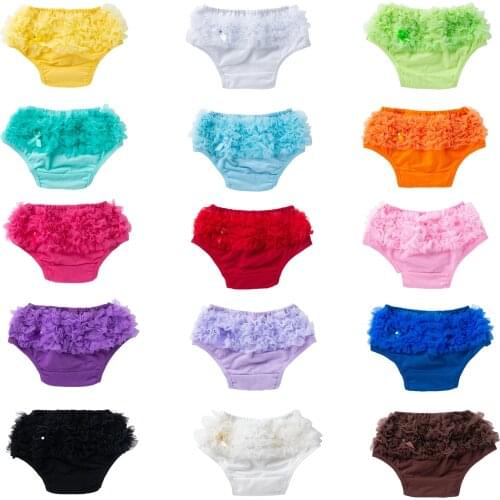 15 Colors-Infant Toddler Baby Girl Dress-Cotton Ruffled Panties-Cute Diaper Covers-PP Shorts-Kids Clothes