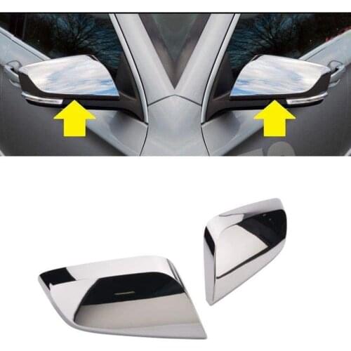 ABS Chrome Clip on Mirror Covers Overlays Trims Shells Top Half Side Mirror Cover for Chevrolet Impala 2014-2020