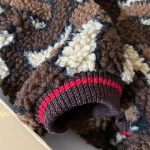 Large Pet Dog Jacket Fleece Fashion Letter Printing Winter Warm Dog Clothes Big Dog Coat Chihuahua French Bulldog Outfits B1153