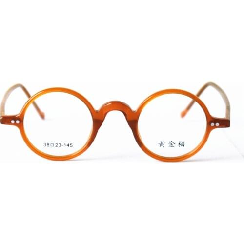 Small Round High Quality Retro Acetate Glasses Creative Men Women Prescription Eyeglasses Frame Myopia