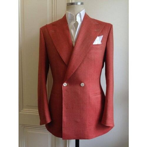 New Arrival Peak Lapel Costume Homme Wedding Slim Fit Men Suits Masculino Terno Tuxedo Groom Prom Blazer 2 Pcs Jacket+Pant