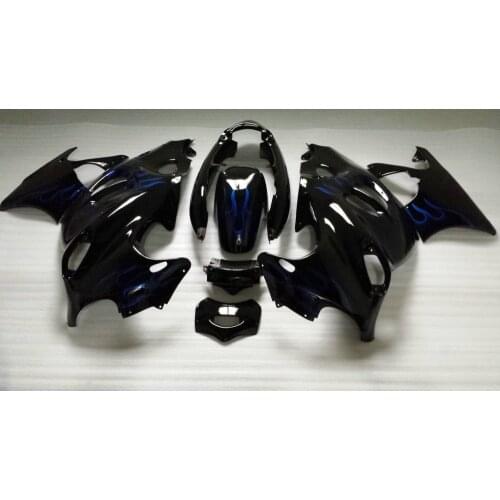 Fairings fit for GSX600F GSX750F 03 04 05 06 GSX600 750F Katana 2003 2004 2005 2006 Blue flames black Fairing kit YD03