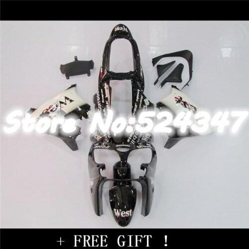 Wholesale - Motorcycle Fairings set For 2000 2001 KAWASAKI Ninja ZX-9R 00-01 ZX9R 2000 2001 ZX 9R 00 01 9R WEST white black Fair