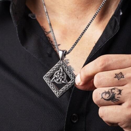 Wholesale Vintage European And American Popular Viking Stainless Steel Design Pendant Viking