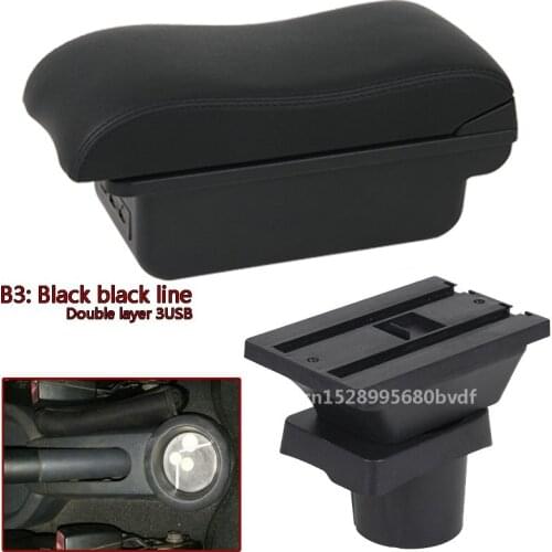 For Mitsubishi Colt Armrest box central Store content box with cup holder ashtray with USB interface