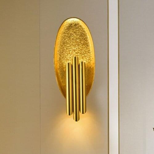 All copper wall light post-morden original living room tv background light unique night stand simple hallway light