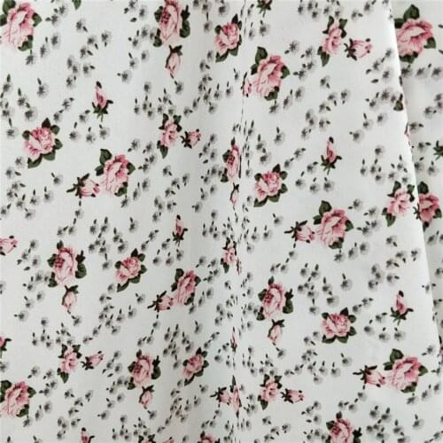 Holiday Wear Floral Chiffon Fabric Print Dropping Quality Textile Dressing Shirt Trousers DIY Sewing Fabric