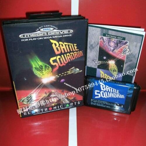 Sega MD game - Battle Squadron with Box and Manual for 16 bit Sega MD game Cartridge Megadrive Genesis system