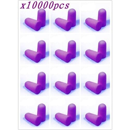 [ Fly Eagle ] 10000 Pcs/Lot Purple Soft Foam Anti-noise Noise Reduction Earplug Ear Plug Travel Sleep Rest Hearing Protection