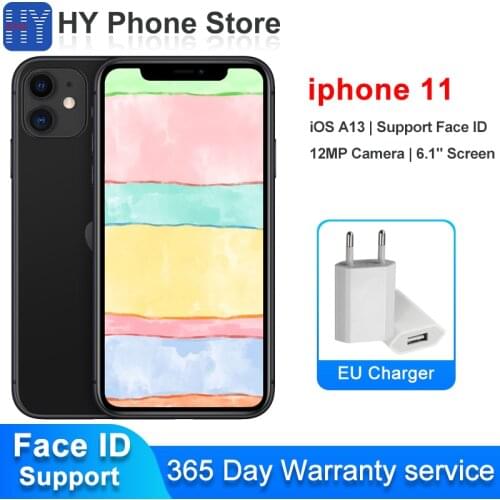 Apple iPhone 11 64GB ROM Unlocked Smartphone iOS A13 Face ID 12MP Camera 6.1" Screen 4G LTE iphones 11 Cell phone