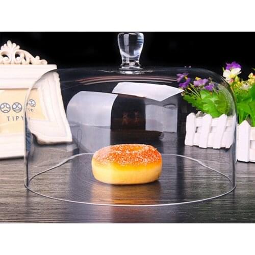 Glass Dessert Cover Wedding Pastry Platter Shade Food Tray Lid Cakes Dustproof Glass Shield Cover Bakery Decoration Tool 1pcs