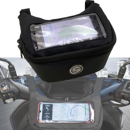 For Aprilia MP3-250 MP3-300 MP3-400 SRV850 motorcycle handlebar GPS navigation bag, waterproof mobile phone bag