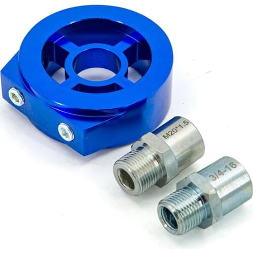 Universal Aluminum AN10 Sandwich Oil Adapter Filter Cooler Plate Kit With 3/4-16 UNF And M20 x 1.5 Fitting sw1