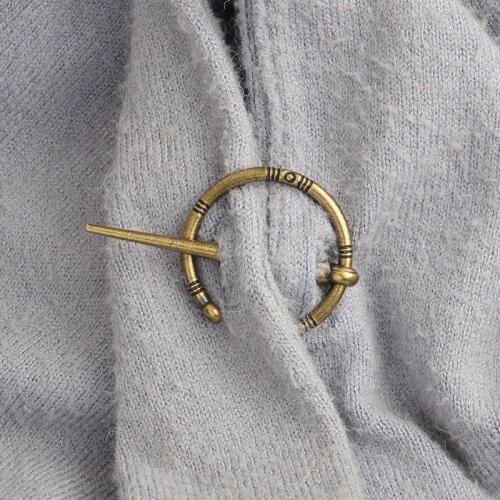 Medieval Cloak Shawl Pin Dress Suite pin Retro Vintage Antique Silver Bronze Brooch For Pirate Pin