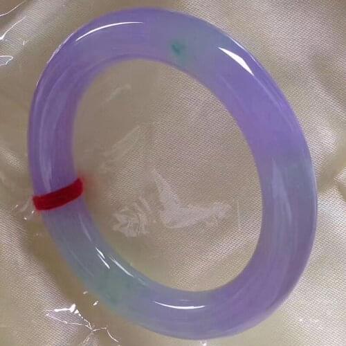 Fine jewelry ice myanmar purple round bar female purple bracelet/appraisal certificate/gift boxes