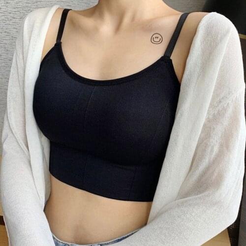 Female Tube Top Women Tank Crop Tops Seamless Underwear Sexy Lingerie Plus Size Crop Tops Streetwear Sleeveless Padded Camisoles