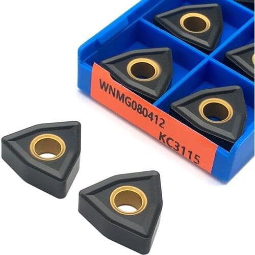 10PCS WNMG080412 KC3115 External Turning Tool Carbide Inserts High Quality WNMG 080412 Blades CNC Lathe Tools For Cast Iron