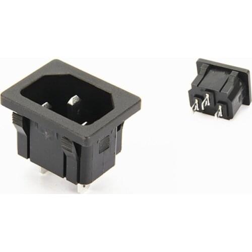 5Pcs AC 250V 10A power supply 3 Terminals Snap in Inlet Power Male Socket Adapter Used widely in lab equipment/fitness equipment