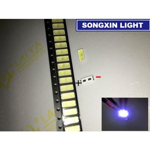 50pcs FOR LG 7030 SMD LED High Power Cold White Diode 110LM 6V TV Television Backlit Super Bright Diodo LED SMD 7030 Cool White