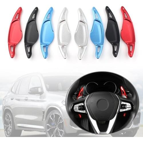2Pcs CNC Aluminum Car Steering Wheel DSG Shift Paddle Extension For BMW X3 X4 X5 X6 X7 3 5 6 7 8 Series 2018 2019 2020