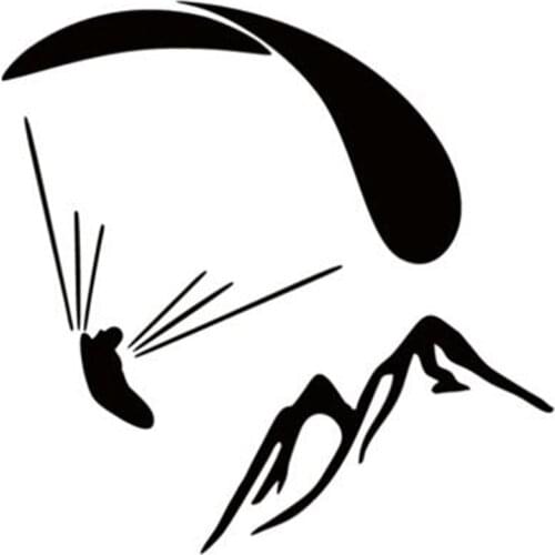 Car Sticker Fun Paraglider Car Sticker Waterproof PVC Sticker Window Decal Motorcycle Cover Scratch, 12cm*12cm