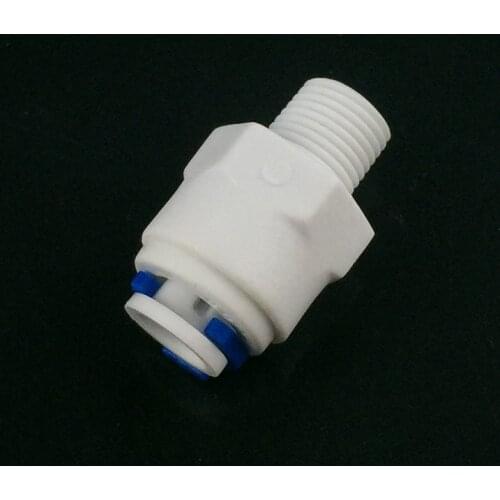 Free shipping 10Pcs/lot 1/8" external thread to 1/4" 6.35mm quick connector Water purification equipment