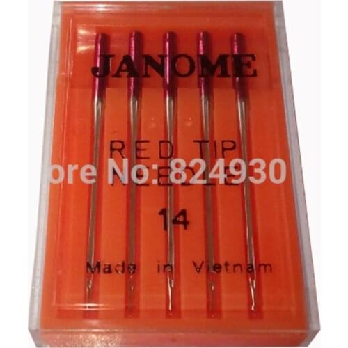 FREE SHIPPING Household sewing machine parts Red Tip Needles (1PACK =5PCS)