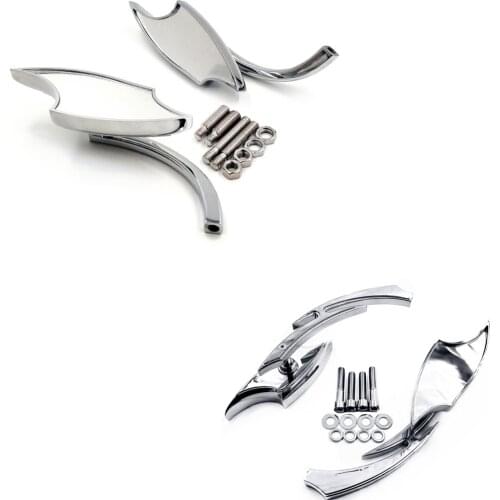 Universal Rearview Mirror 8mm 10mm Motorcycle CNC For BMW Honda Kawasaki Yamaha Aftermarket Free Shipping Moto Parts Chromed