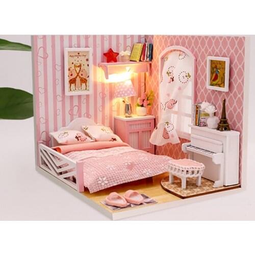 Handcraft Dollhouse for Sweet Story Miniature Suits,Doll House Kits Assembly Building Mode Furniture Kids Toys Adult Gifts