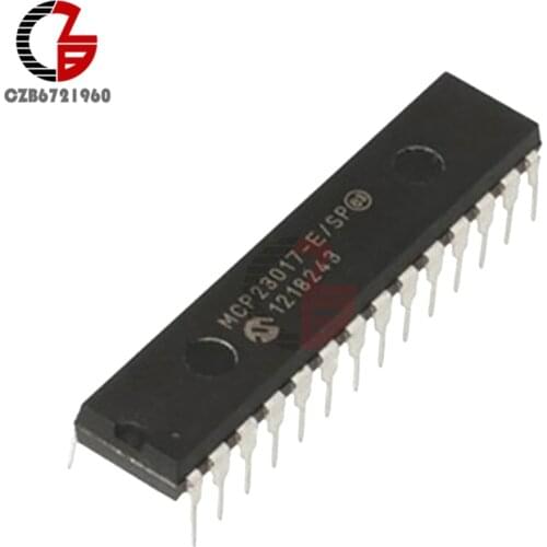 MCP23017-E/SP DIP-28 MCP23017 16-Bit I/O Expander with I2C Interface IC