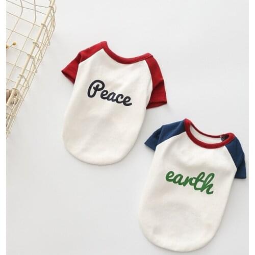 Cute Printing Pet Clothes Small Dog Shirt Summer Cool Pet Clothing for Puppy Letter Printing Cats Pullover Dogs Pets Costume