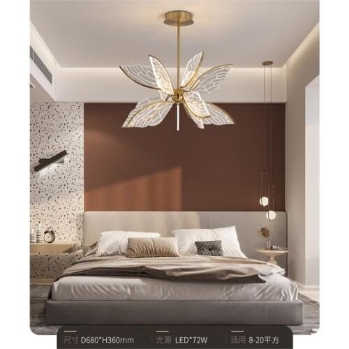 Postmodern minimalist butterfly chandelier designer Nordic living room bedroom wings personalized creative lamps