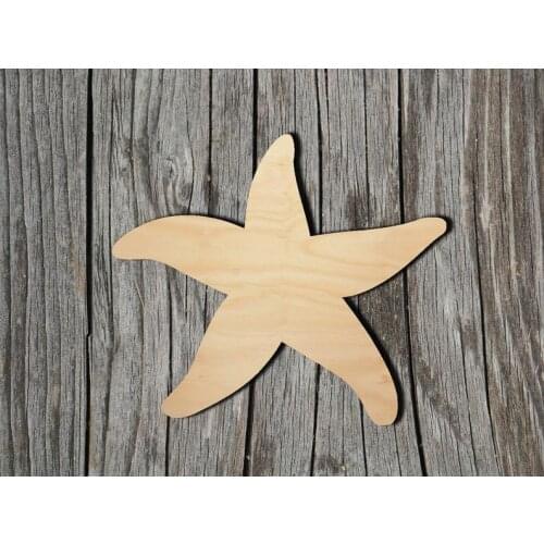 Starfish - Multiple Sizes - Laser Cut Unfinished Wood Cutout Shapes