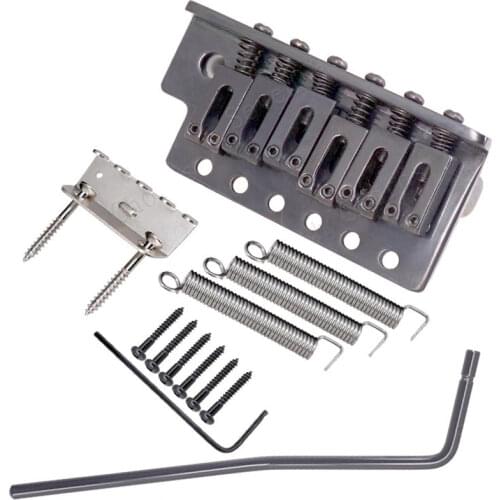 QHX black Electric Guitar Bridge one set Guitar Parts 6 Strings guitar accessories Musical instrument