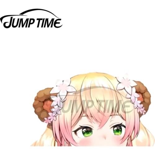 JumpTime 13 x 3.6cm Momosuzu Nene Hololive Peeker Personality Waterproof Car Stickers Occlusion Scratch Car Door Protector Decal