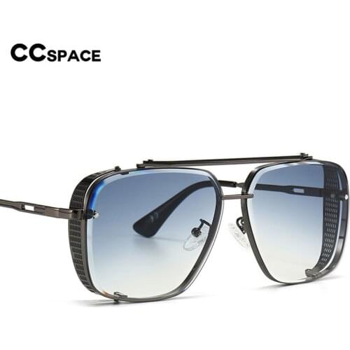 46385 Square Luxury Goggle Metal Frame Sunglasses Men Women Fashion Shades UV400 Vintage Glasses