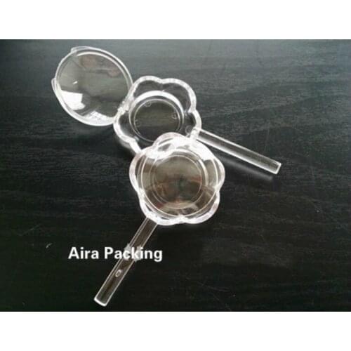 Clear Cute Plastic Cosmetic Lip Rouge Storage Box 3G Lovely Eyeshadow Compacts Blusher Refillable Containers 100pcs