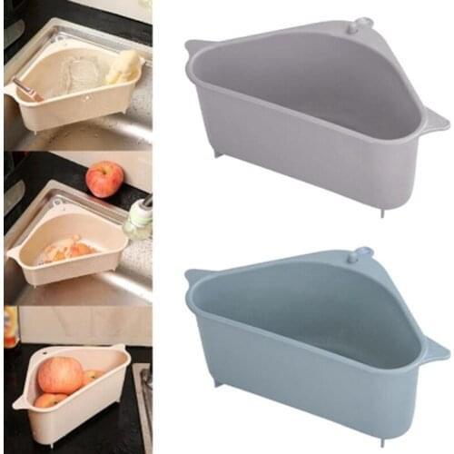 Convenient Multi-function Sink Drain Rack Suction Cup Home Practical Storage Basket Bathroom Shelf Corner Kitchen Organizer Tool