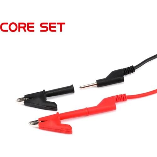 1 pair 2000V 8A 15A Alligator Clip for 4mm Banana Plug Socket Banana Jack Test cable Probes Insulate Clamp With 1m Cable