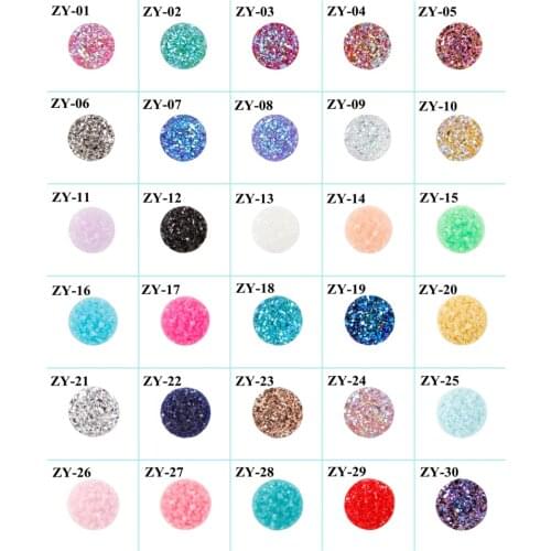20pcs/lot 12MM druzy stone most popular color Flatback Resin Round Stone beads flatback Resin For DIY Wedding Decoration color2