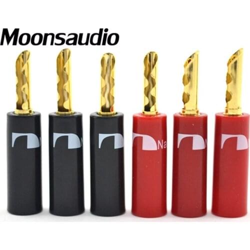 500pcs Nakamichi BFA Banana Plug Connector Gold Plated speaker cable plug