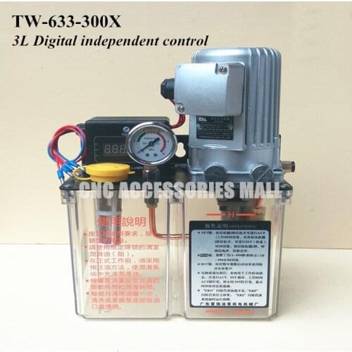 3L 3 Liters 220V grease lubricating oil pump cnc electric digital lubrication pump with control