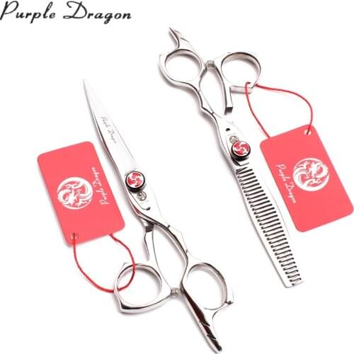5.5" 440C Shiny Hairdressing Scissors Normal Shears Thinning Scissors Professional Hair Scissors Barber Shears Haircut Set Z9017