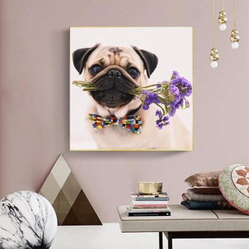 5D Diamond Painting Animal Full Drill Square Diamond Embroidery Dog Home Decoration Diamond Art Paints